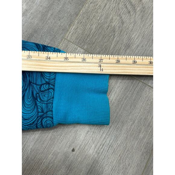 Rare Lululemon Womens Blue Turquoise Paisley Print Scuba Hoodie Jacket Size 10 - Picture 14 of 14